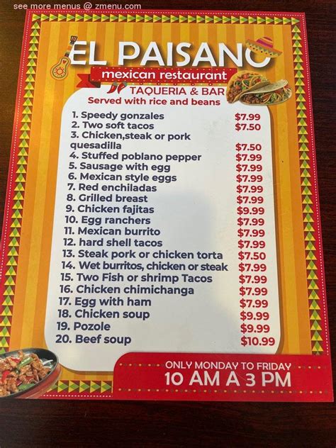 El paisano restaurant - El Paisano Mexican Restaurant, Cedar Rapids, Iowa. 49 likes · 39 were here. Burritos, Gorditas, huaraches, tacos, Menudo y carnitas every Friday Saturday and sunday. Margaritas pina coladas...